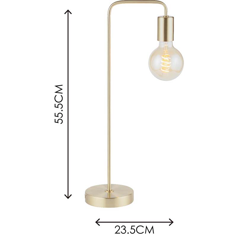 Простая современная настольная лампа Authenic Design Vintage Industrial Table Lamp Matt Brass E27