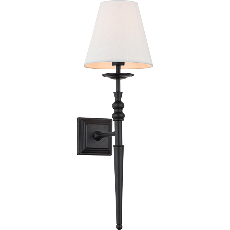 Классический аутентичный дизайн настенного бра Light Matt Black 46cm E14