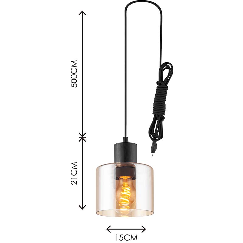 Modren Simple Light Привлекательная люстра Декоративное янтарное стекло Регулируемый подвесной светильник E27 Dim