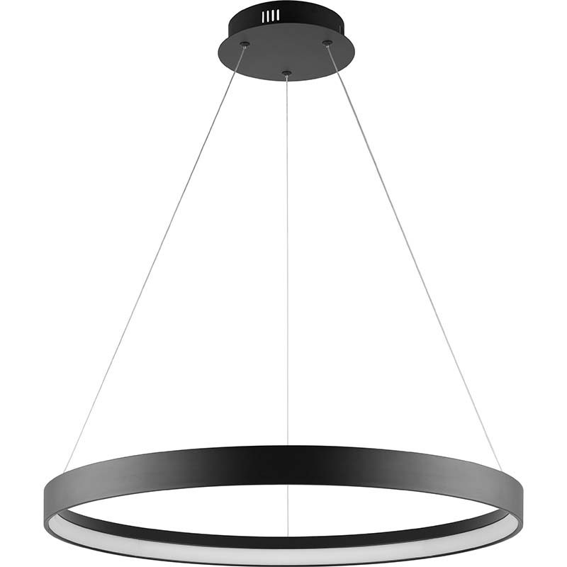 Современная светодиодная подвесная лампа Taklampe Sandy Black диаметром 61,5 см DIM с радиочастотным пультом дистанционного управления