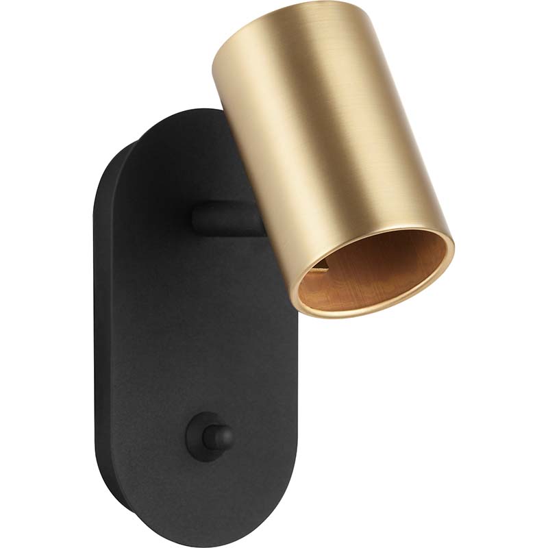 Nordic Modern Wall Spot Light Домашний декоративный светильник Matt Brass & Sand Black GU10 Dim