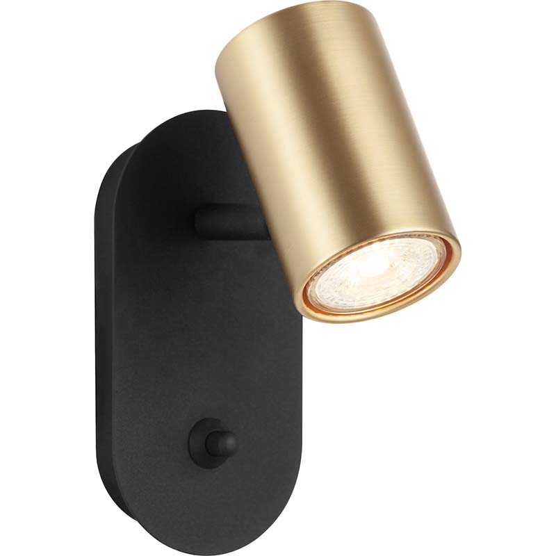 Nordic Modern Wall Spot Light Домашний декоративный светильник Matt Brass & Sand Black GU10 Dim