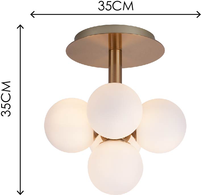 Элегантный стеклянный дизайн Lollipop для потолочного светильника Opal Ceiling Light 5lys G9