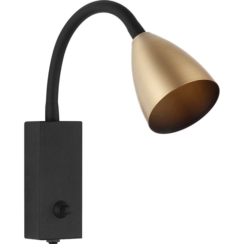 Nordic Modern Wall Spot Light Домашний декоративный светильник с гибким рычагом Matt Brass GU10 Dim